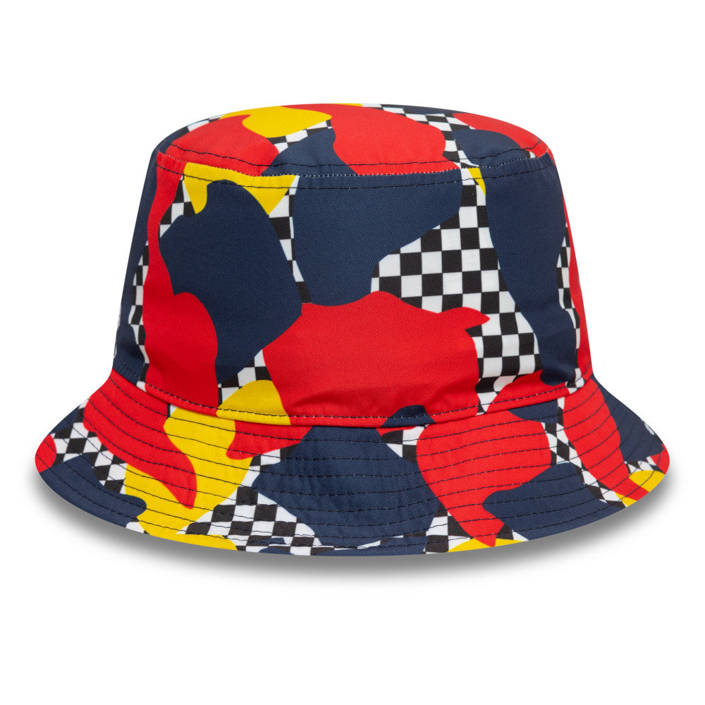 Oracle Red Bull Racing Bucket Hat - Abstract Tapered F1 Racing Bucket - New Era